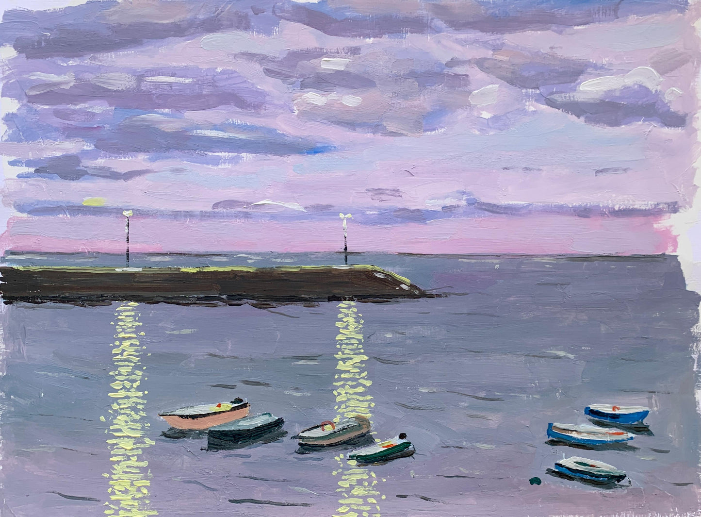 Before Escape – Original Oil Painting (25x35 cm, Framed)
