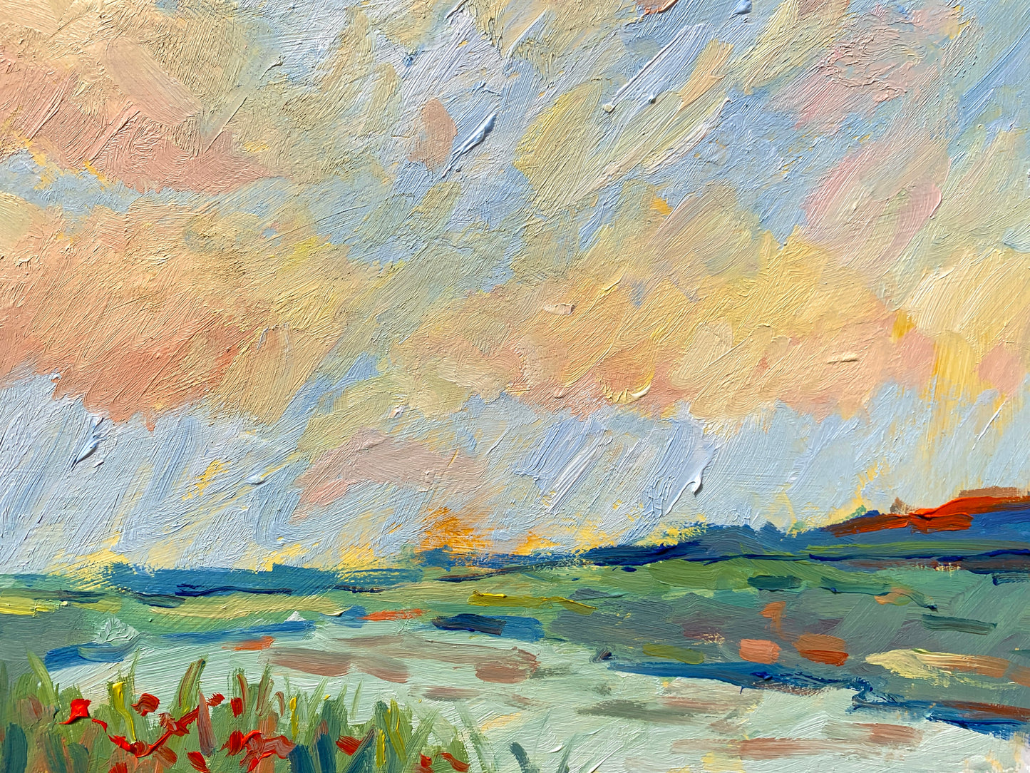 Blush of Dawn – Original Oil Painting (25x35 cm, Framed)
