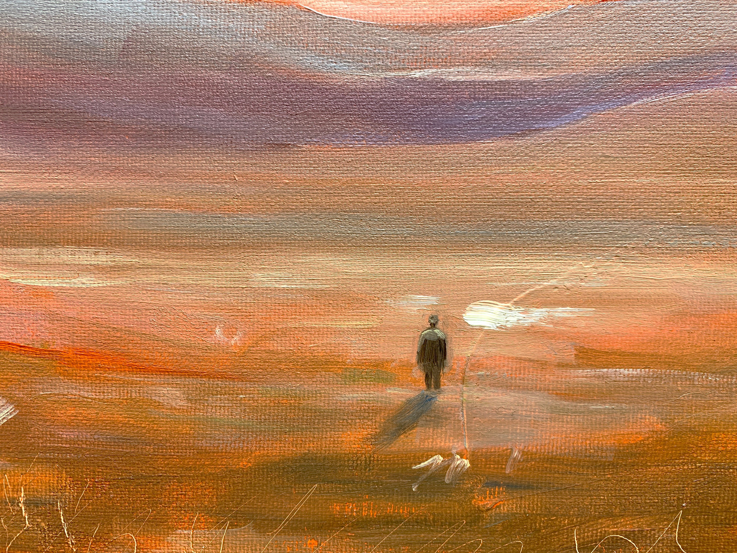 Alone Now – Original Oil Painting (25x35 cm, Framed)
