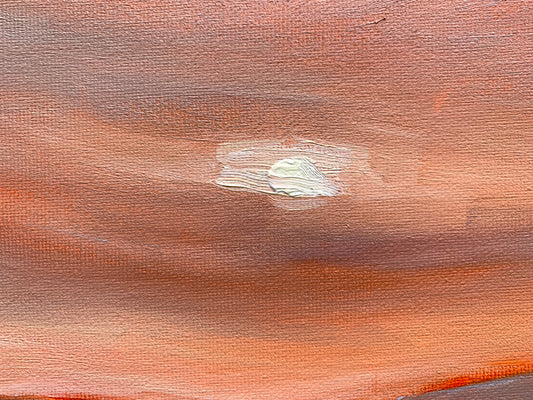 Alone Now – Original Oil Painting (25x35 cm, Framed)