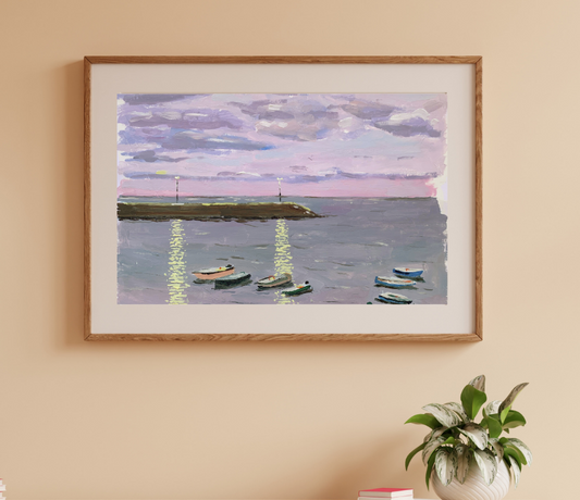 Before Escape – Original Oil Painting (25x35 cm, Framed)