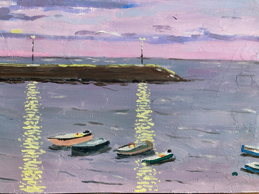 Before Escape – Original Oil Painting (25x35 cm, Framed)