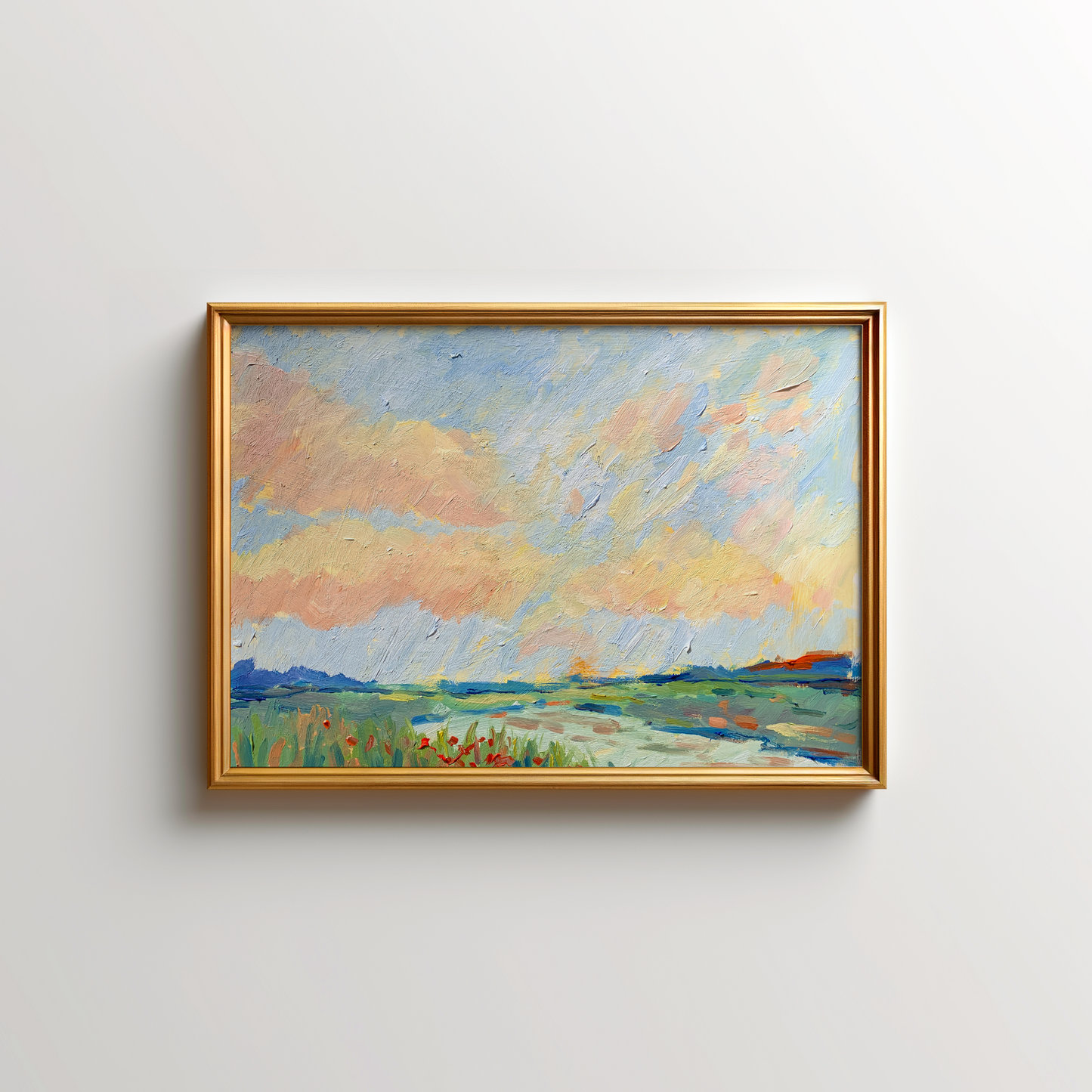 Blush of Dawn – Original Oil Painting (25x35 cm, Framed)