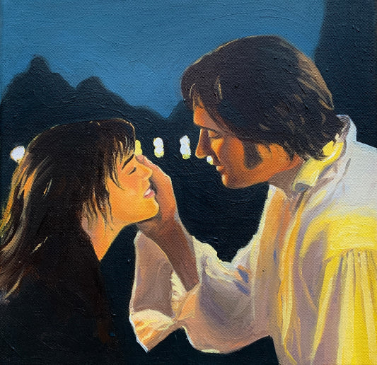 Pride &amp; Prejudice – Original Oil Painting (25x25 cm, Framed)