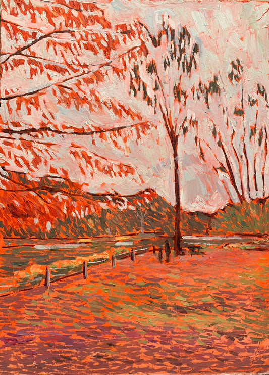 Too Much Autumn – Original Oil Painting (25x35 cm, Framed)