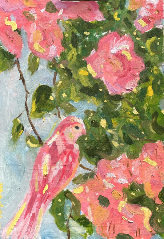 Whispering Blooms – Original Oil Painting (A4, Framed)